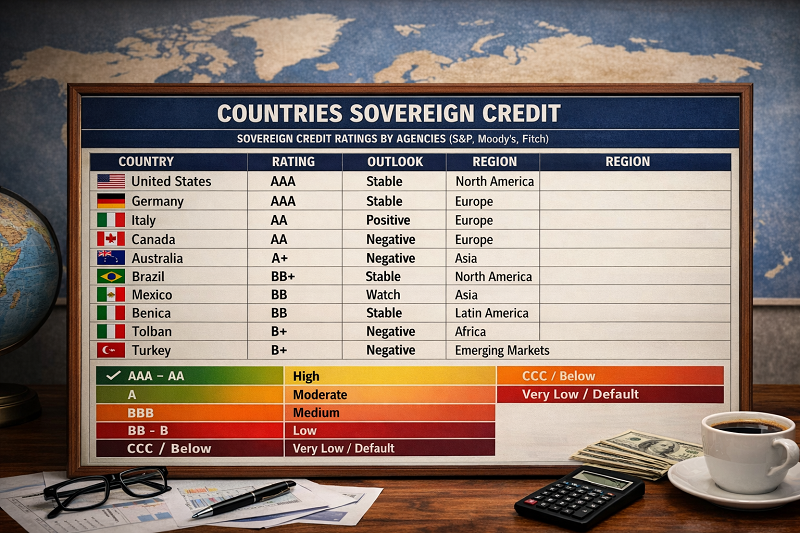 Countries by Sovereign Credit Rating — 2026 snapshot