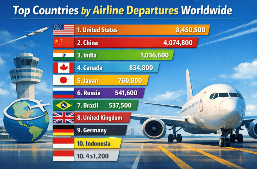  Top Countries by Airline Departures Worldwide: Latest Official Ranking