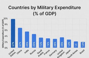 Top 100 Countries by Military Expenditure (% of GDP), 2025