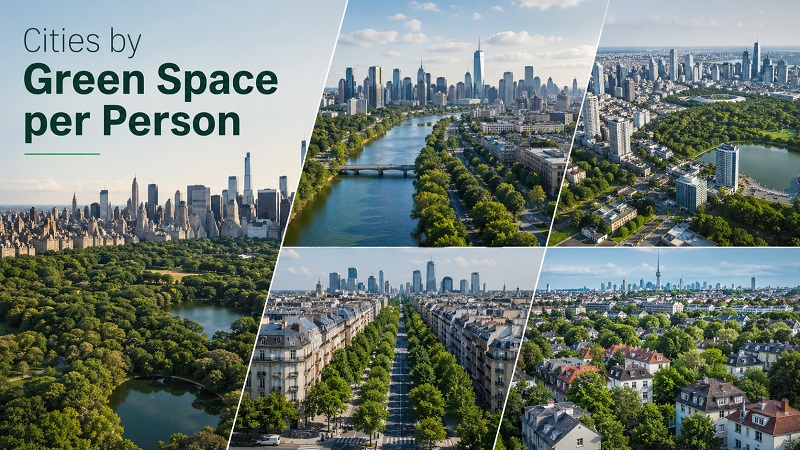 Top 100 Cities by Green Space per Person, 2026