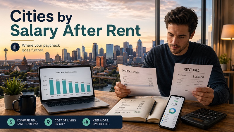 Top 100 Cities by Salary After Rent in 2026