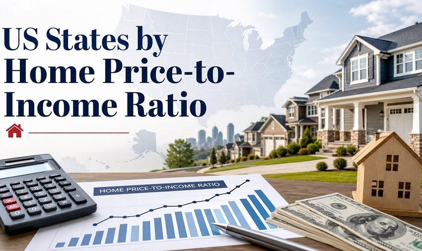 US States by Home Price-to-Income Ratio 2026