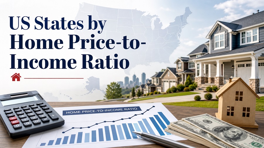US States by Home Price-to-Income Ratio 2026