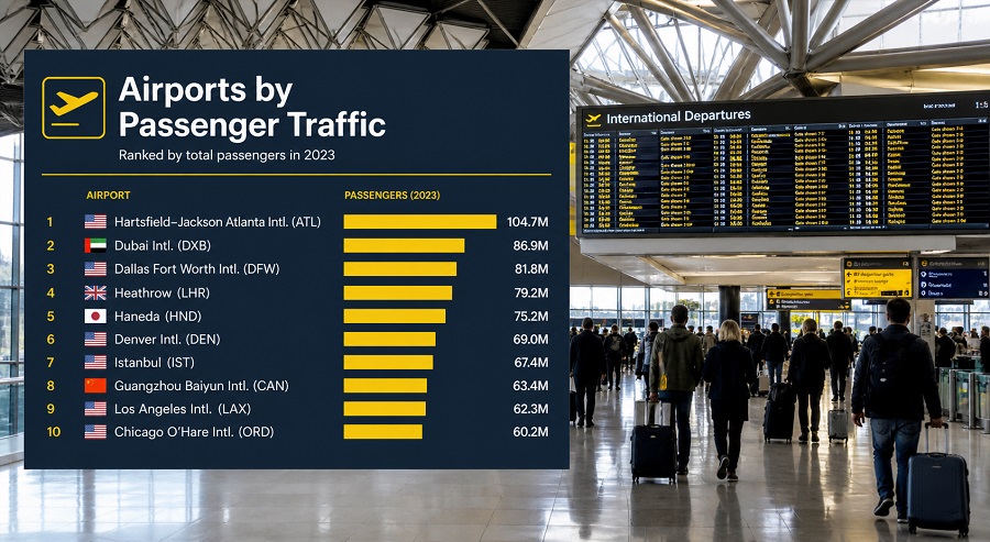 Busiest Airports by Passenger Traffic: 2026 Update