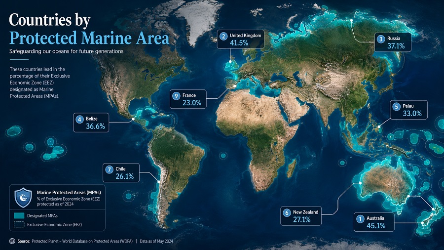 Countries Protected Marine Area
