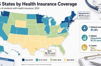 US States by Health Insurance Coverage, 2026