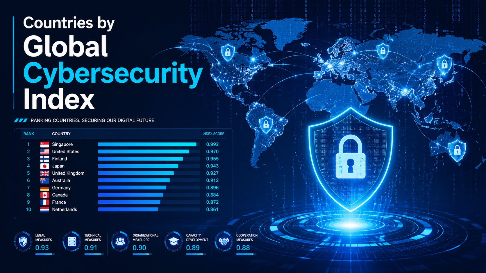 Cybersecurity Readiness by Country Using Official 2024 ITU GCI Scores