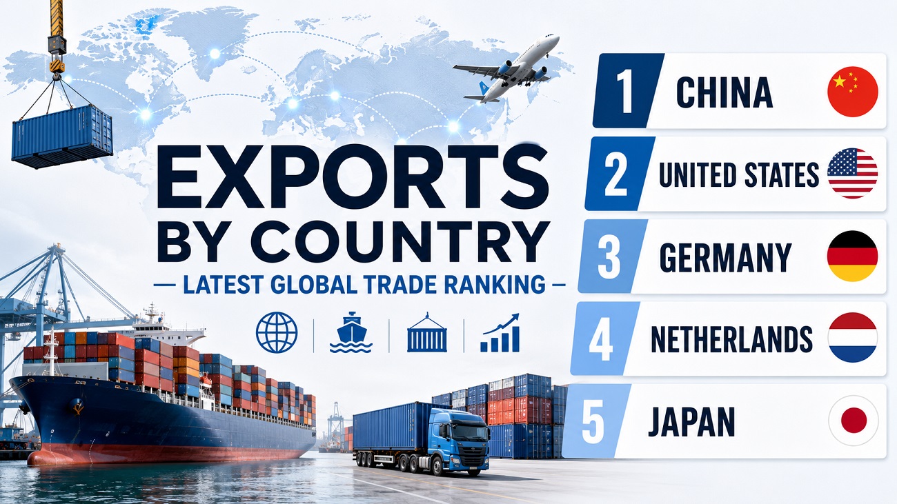 Top 50 Countries by Exports of Goods and Services