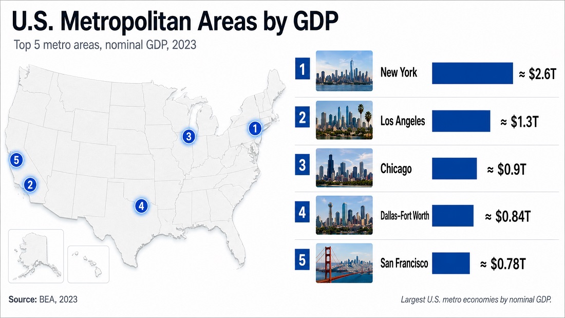 U.S. Metropolitan Areas by GDP