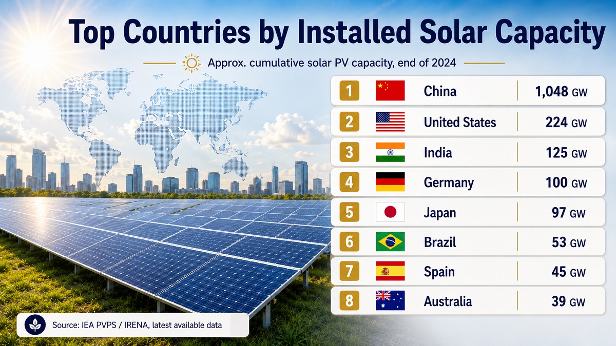 Countries by Installed Solar Capacity