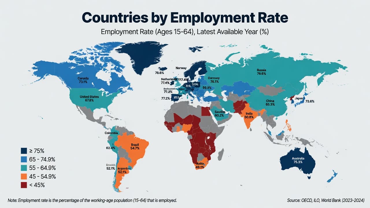 Countries by Employment Rate
