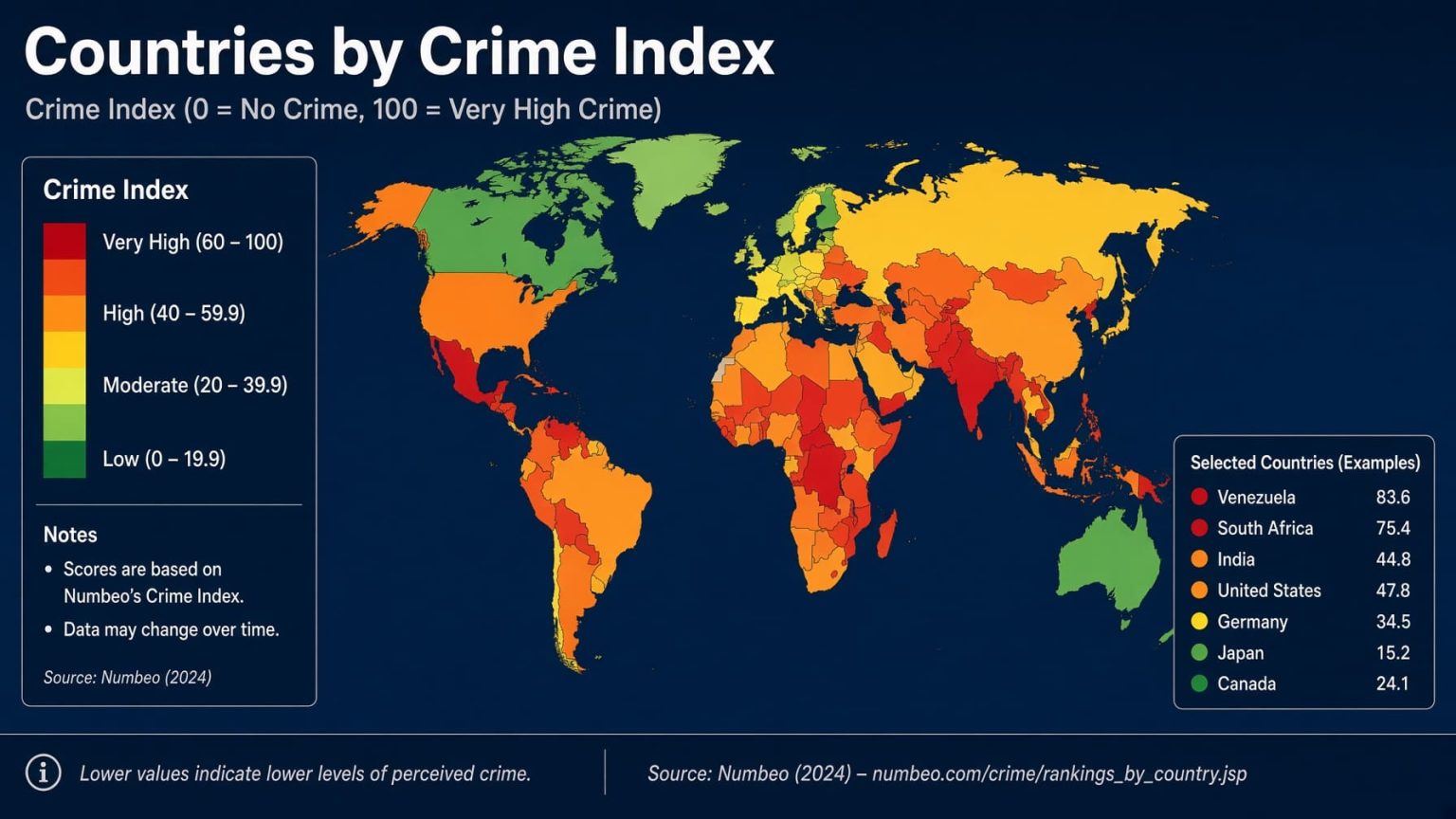 Countries by Crime Index i